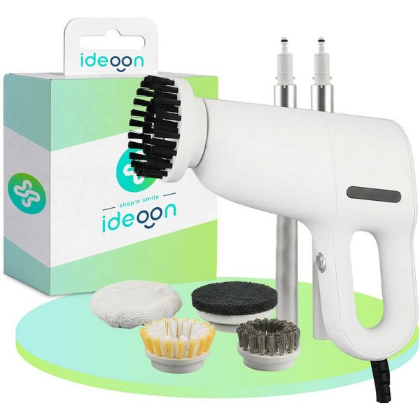 shop'n smile ideoon Dampfreiniger Leistungsstarker 3in1 Dampfreiniger & Dampfbesen 1200W 200 ml IP20, 1200 W, beutellos, LED-Betriebsanzeige, 10 Min. Dampfbetri