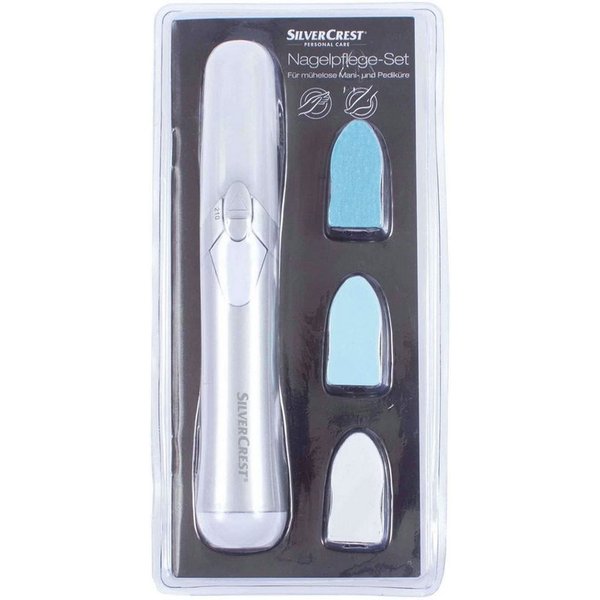 SilverCrest Maniküre-Pediküre-Set Elektrisches Nagelpflege Set einfache leichte Maniküre Pediküre, 5-tlg., Komplettes Maniküre- und Pediküreset für Hände und Fü
