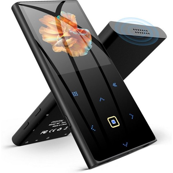 Lisabonde MP3-Player mit Bluetooth 5.3, 32GB intern, Diktiergerät, FM-Radio MP3-Player (32 GB, BT 5.3, Line-In Rec., Metallgehäuse, 49h Akku)