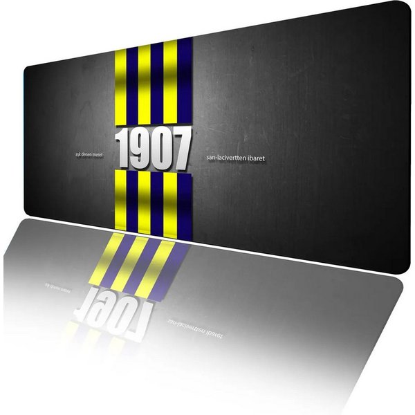 Jungengel Mauspad XXL Fenerbahce 1907 Schreibtisch Unterlage Rutschfest 70x32cm (1-St., 1-teilig), Rutschfeste Große Schreibtischunterlage, Ergonomisch für Gami