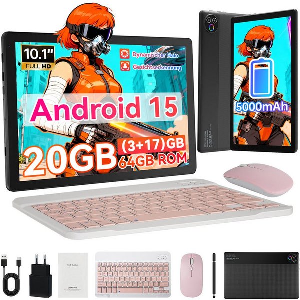 BUFO 10 Zoll 64 GB 1280x800 IPS Maus Tastatur Handschrift Stift Set Tablet (10", 64 GB, Android, WiFi, Dual-Kamera)