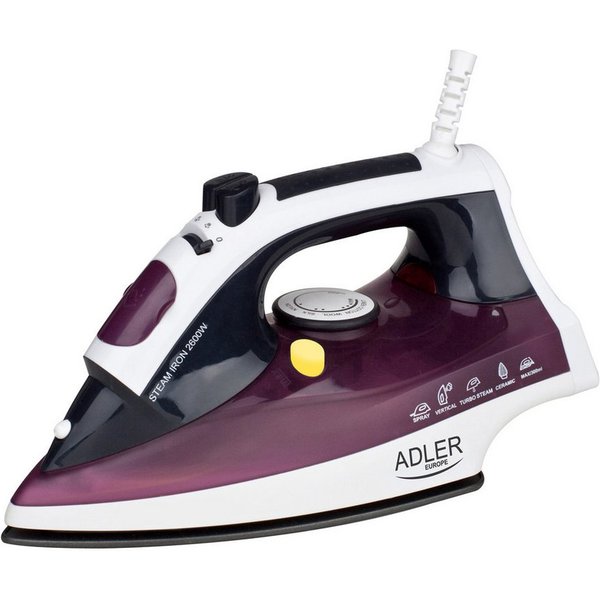 Adler Dampfbügeleisen AD 5022 Dampfbügeleisen 3000 W mit Anti-Kalk-Funktion, 3000 W, Anti-Kalk-Funktion, Vertikaldampf