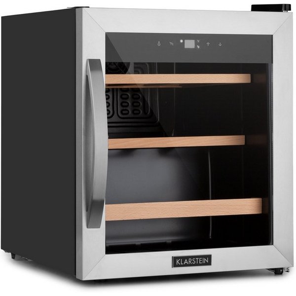 Klarstein Weinkühlschrank Vinamour 12 bottle Uno, für 12 Standardflaschen á 0,75l,Wein Flaschenkühlschrank Weintemperierschrank Weinschrank Kühlschrank