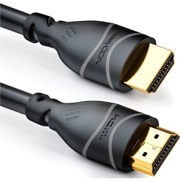 deleyCON deleyCON 5m HDMI Kabel HDMI 2.0 kompatibel 4K UHD 2160p FULL HD 1080p HDMI-Kabel