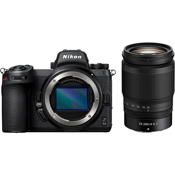 Nikon Z 6II KIT 24-200 mm 1:4.0-6.3 VR Systemkamera (NIKKOR Z 24-200 mm 1:4-6,3 VR, 24,5 MP, WLAN (Wi-Fi), Bluetooth)