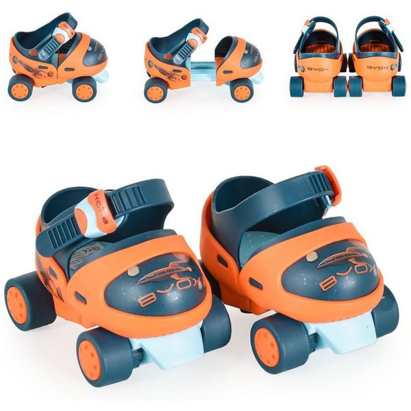 Byox Rollschuhe Scooper, TPR-Bremse, vier Räder, Kunststoffrollen, ab 3 Jahren, Bremse