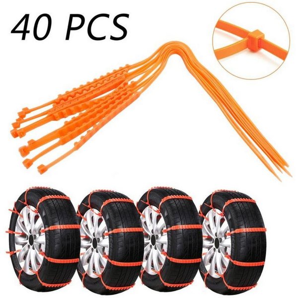 FELIXLEO Schneeketten Universal-Schneeketten, Anti-Rutsch-Radgurte für Pkw Lkw SUVs, (40-tlg)