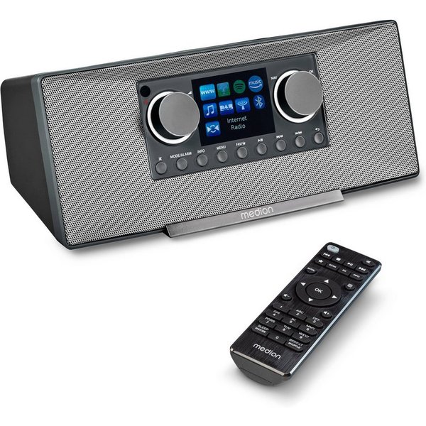 Medion® Stereo Internet Radio MEDION® P85333 (MD89289) Radio (Amazon Music, Spotify, WiFi, MW/UKW, DAB+, 6 W, DAB+, 7,1 cm (2,8) TFT-Farbdisplay, Bluetooth)