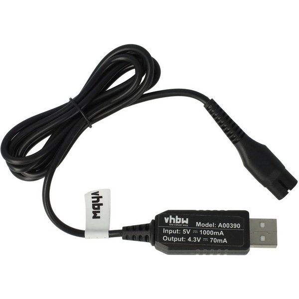vhbw vhbw Ladekabel kompatibel mit Philips QP2520/30, QP2520/20, MG5750, BT USB-Kabel, Kompatibles Kabel zum zuverlässigen Laden Ihres Rasierers