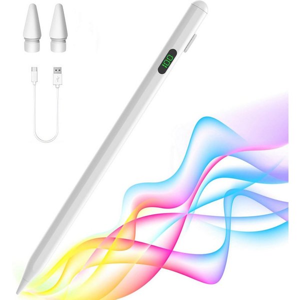 ibettertec Eingabestift Stylus Stift für iPad Apple 2018-2025 mit USB-C Schnellladeleistung (Palm Rejection und Neigungssensitivität für iPad Pro 13''/12,9''/11