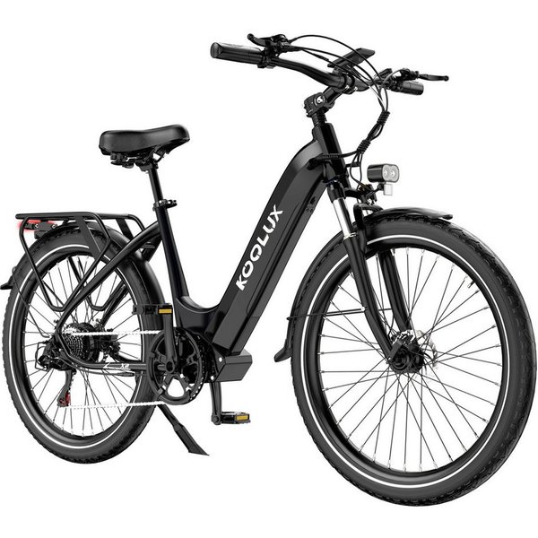 KOOLUX E-Bike 26/27,5 Zoll Elektrofahrrad für Damen/Herren,elektro-cityrad, Heckmotor, 624 Wh, Elektrofahrrad 7-Gang Shimano 48V13AH Herausnehmbare Batterie