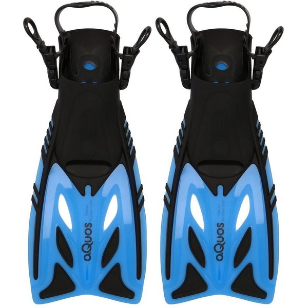 aQuos Flosse Aquos Junior Kinder Flossen blau Pelican Taucherflossen, mitwachsend, verstellbares Fersenband