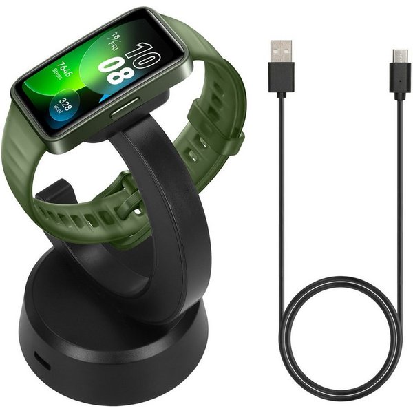 kwmobile USB Ladegerät für Huawei Band 10 / Honor Band 9 / Band 7 / Band 6 / Smartwatch-Ladekabel, (12.80 cm), Smart Watch Ladestation - Ladekabel mit Standfunk