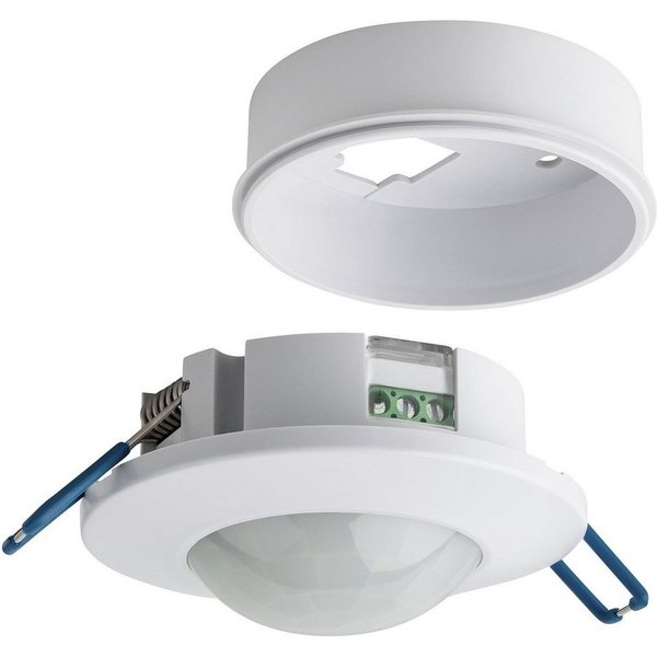 SEBSON Bewegungsmelder Infrarot Sensor Unterputz Aufputz Decke - Reichweite 8m / 360° Winkel, (1-St), Aufputz Adapter, LED geeignet, programmierbar, 3 Draht, Ø7