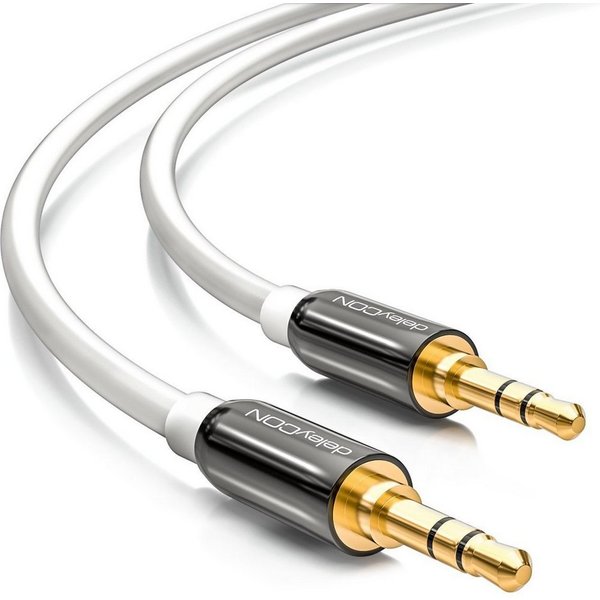 deleyCON deleyCON 10m Klinkenkabel 3,5mm AUX Kabel Stereo Audio Kabel 2x Audio-Kabel