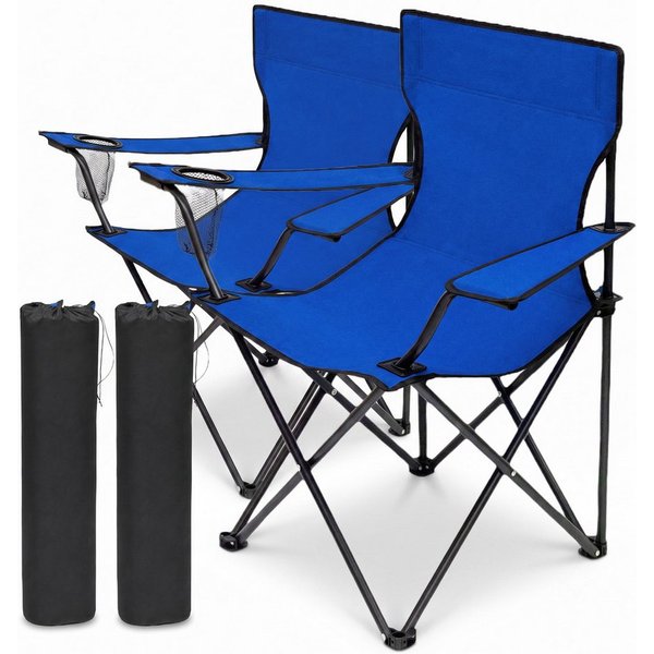 Cozyvibe Campingstuhl Campingstuhl faltbar Klappstuhl Camping Stuhl stabil leicht XXL Robust (Spar-Set, 2 St), 2er Set Campingstühle Anglerstuhl Faltstuhl Set f