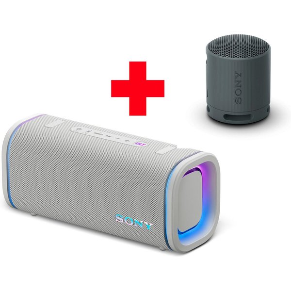 Sony ULT FIELD 5 + SRS-XB100 Bluetooth-Speaker Stereo (A2DP Bluetooth, Bluetooth, AVRCP Bluetooth, 30 W, 2er Set Bluetooth-Lautsprecher, 25h-Akku, IP67, wasserd