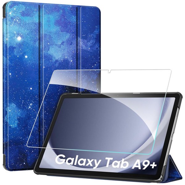 Fintie Tablet-Hülle für Samsung Galaxy Tab A11+ Plus 11" 2025 / Tab A9+ Plus 11 Zoll 2023 11 Zoll, mit Schutzfolie, Ultradünne Kunstleder Schutzhülle mit Standf