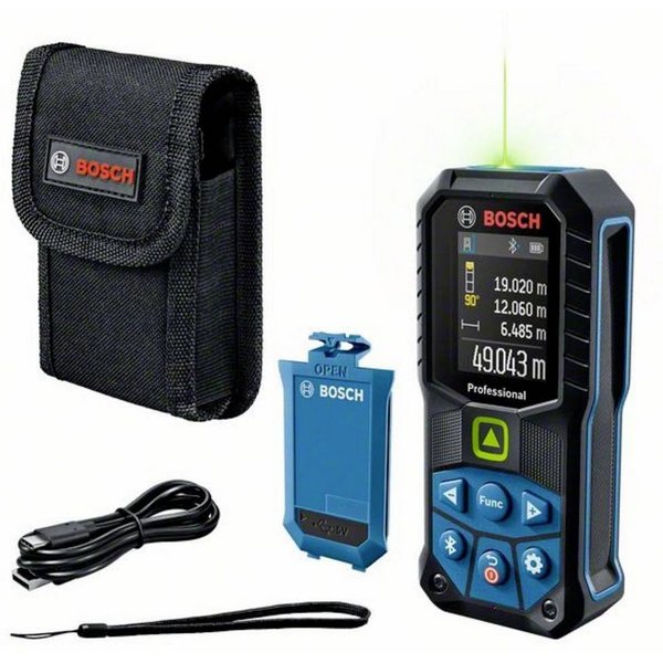Bosch Professional Entfernungsmesser Bosch 0601072U01, Stativadapter 6.3 mm (1/4), Bluetooth, Dokumentations-App