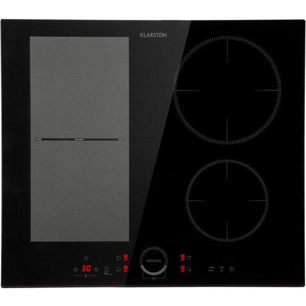 Klarstein Induktions-Kochfeld Delicatessa 60 Hybrid Induktionskochfeld autark 4 Zonen 7000W 60 cm 10033022, Einbau Induktionskochfeld 4 Kochfelder Platten Induk