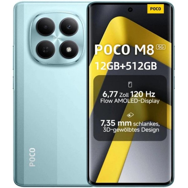 Xiaomi POCO M8 5G 12GB+512GB Smartphone (6.77 Zoll, 512 GB Speicherplatz, 50 MP Kamera)