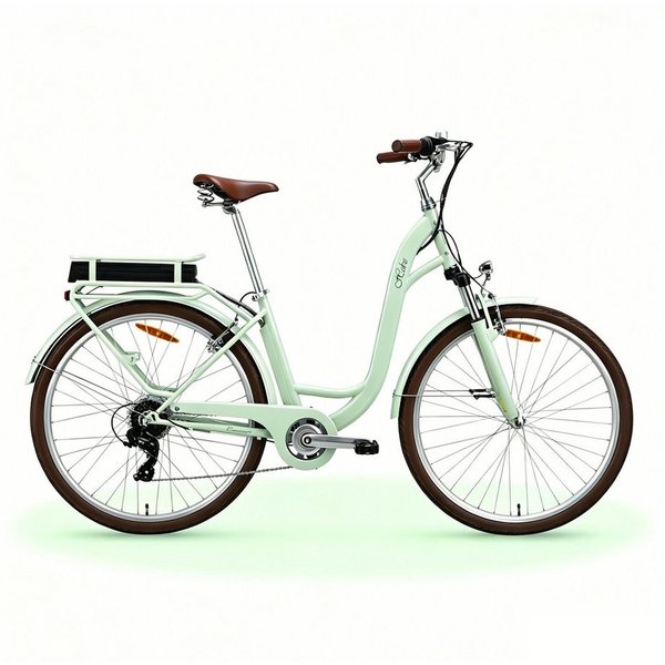 VECOCRAFT E-Bike Cityrad 28’’ Elektrofahrrad 36V 10Ah 80mm Federgabel 40Nm HEBE Ebike Damen, 7 Gang, Heckmotor, 360 Wh, Pedelec Citybike für Damen und Herren