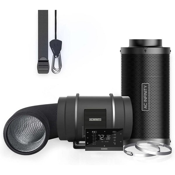AC INFINITY Ventilatorkombigerät AC Infinity Luftfilter Set AI+ PRO, 200 mm Luftfilter-Set mit AI+ Controller