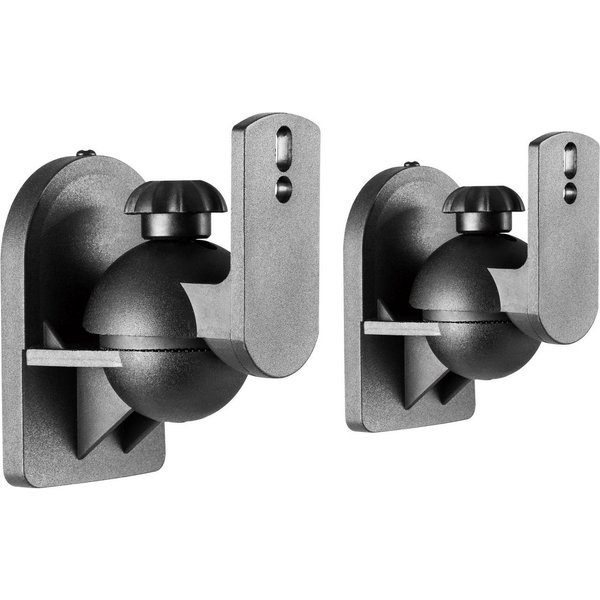 RICOO Lautsprecher-Wandhalterung Lautsprecher Set Halterung schwenkbar neigbar LH028-B, (Set 2 Stk. Box Speaker Halter schwarz, 1-tlg., 2x universal Wandhalter 