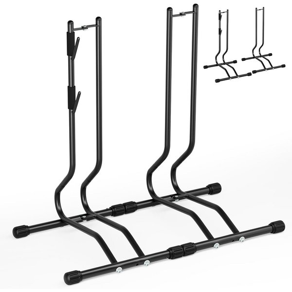 TLGREEN Fahrradständer Abnehmbar Bodenständer Fahrräder, (Fahrrad Montageständer mit Haken, 2-St., Reifenbreite bis 70mm,20-29 Zoll,Fahrradhalter Reparaturständ