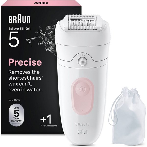 Braun Epilierer Silk-épil 5 SE5-011, Wet&Dry, mit Aufbewahrungsbeutel