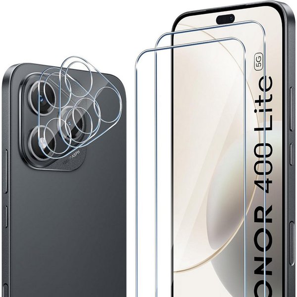 MSM Displayschutzglas 2X Schutzglas (Display + Kamera) für Honor 400 Lite Panzerfolie 9H