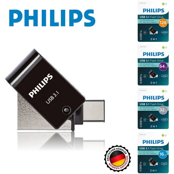 Philips Philips USB Stick 2-in-1 USB-C 32 GB USB-Stick (USB USB-A, USB-C)