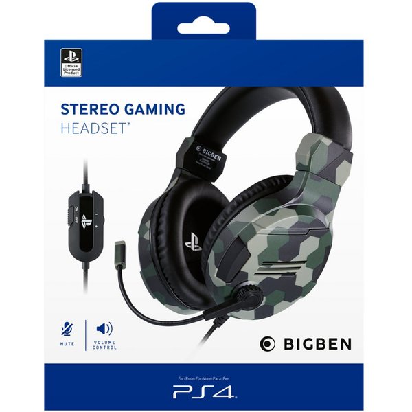 nacon PS4 Stereo-Headset V3 [Offizielle Playstation Lizenz] camo green Gaming-Headset