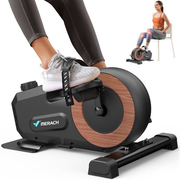 MERACH Mini-Heimtrainer Pedaltrainer für Zuhause, Mini Heimtrainer für Senioren, Beintrainer (8-Stufen Magnetwiderstand, flüsterleise