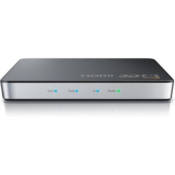 Primewire HDMI-Splitter HDMI Splitter Verteiler 4K UHD 2160p 4K 30Hz, Full HD, CEC, HDCP, 3D, Kompatibel mit Xbox PS4 PS3 BLU-RAY-Player Firestick HDTV Apple TV