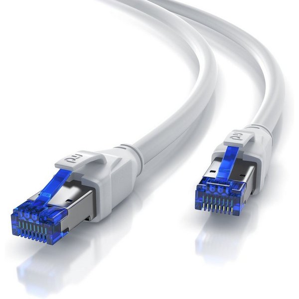 Primewire Patchkabel CAT 8 Gigabit Ethernet 40 Gbit/s S/FTP Netzwerkkabel - 25m LAN-Kabel, CAT.8, RJ-45 (Ethernet) (2500 cm), für Router, Modem, Switch, PC, ide