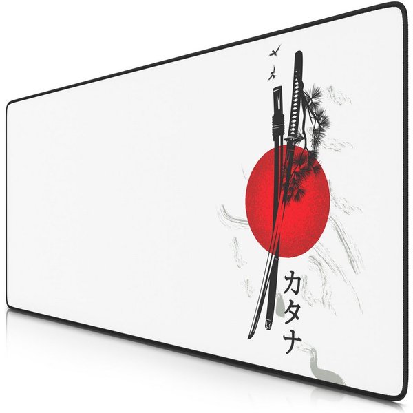 Titanwolf Gaming Mauspad XXL Speed Mousepad 900 x 400 x 3 mm, Schreibtischauflage, abwaschbar (1-St), rutschfeste Rückseite, Geschwindigkeit & Präzision, Japan 