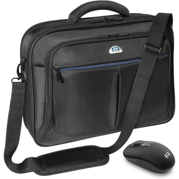 PEDEA Laptoptasche PREMIUM Notebooktasche 13,3 / 15,6 / 17,3 Zoll mit Maus (Set, mit Funkmaus), stabiler Schutzrahmen, dicke Polsterung, wasserabweisende Materi