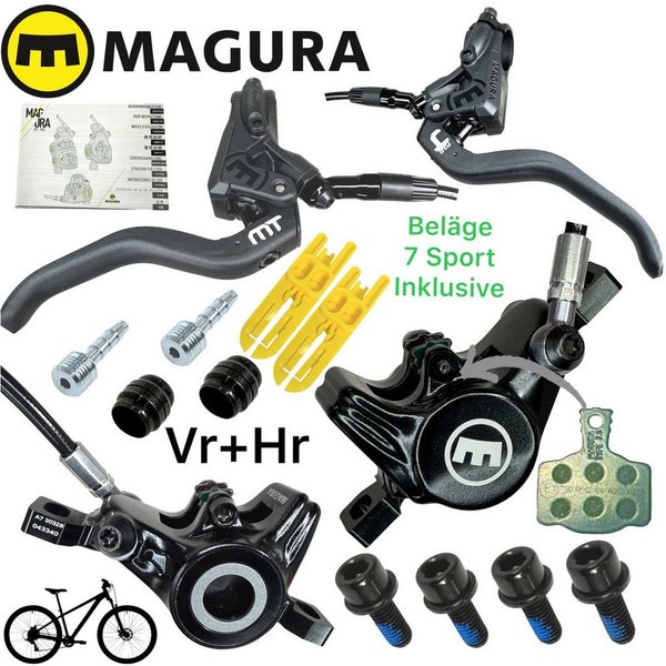 Magura Scheibenbremse Magura MT4 Fahhrad MTB Ebike Tour Hydraulische Schebenbremse Set Vr+Hr
