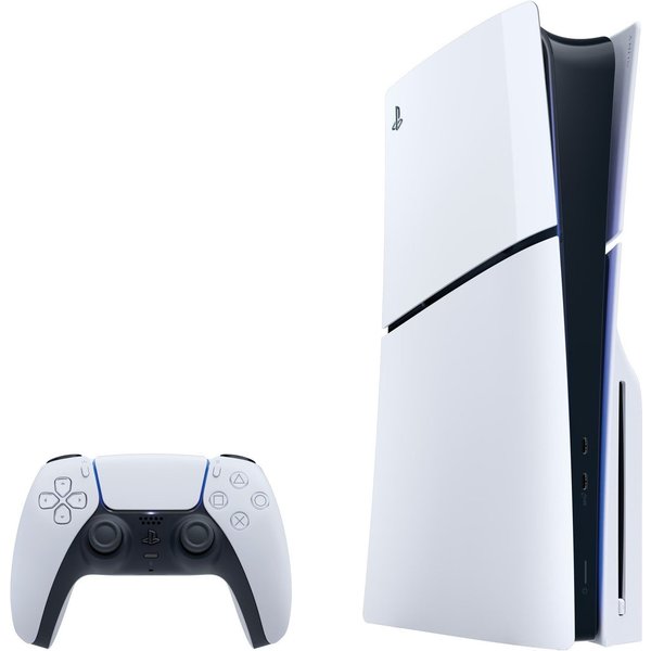 Playstation PS5 Konsole Slim Edition Disc Laufwerk mit 1 Controller (Bundle), 1TB SSD Console, 4k, Gaming Konsole