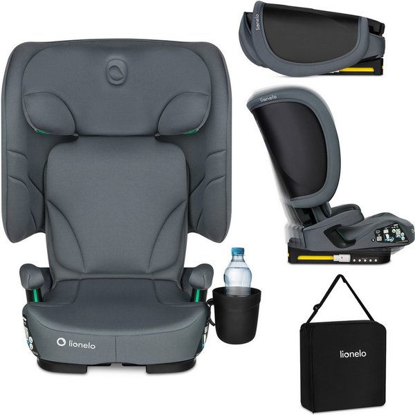 lionelo Autokindersitz ORIN I-SIZE, ab: ab 3,5-4 Jahre, bis: 12 Jahre, ab: 100 cm, bis: 150 cm, (4-teiliges Set), Klappbar/i-Size/14-fach verstellbare Kopfstütz