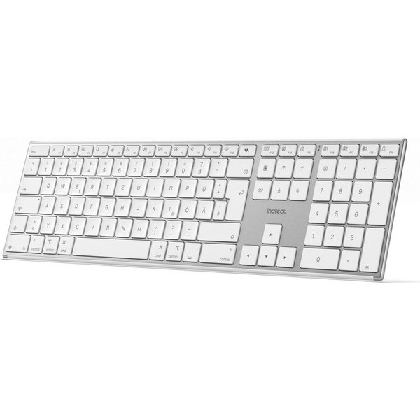 Inateck Bluetooth Mac Tastatur Kabellose mit 3 BT Kanälen,Leise Tasten Wireless-Tastatur (Kompatibel mit MacBook Pro/Air, iMac, iMac Pro, Mac mini,iPad)
