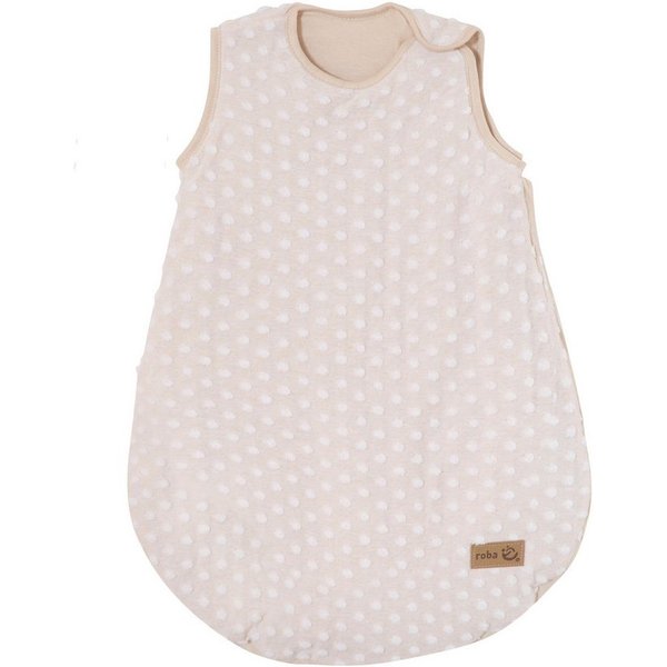 roba® Babyschlafsack Frosty Almond - Ganzjahres Kinderschlafsack aus Bio Baumwolle (erhältlich in 70 cm & 90 cm - Schlafsack für Baby - Sommer & Winter), Mussel