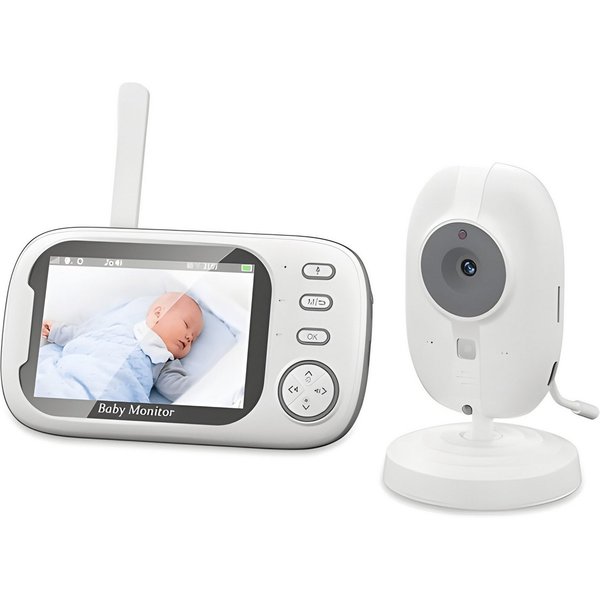 Athlix Video-Babyphone Baby Phone Überwachungskamera 2-Wege-Audio Sicherheitskamera, Geräuscherkennung, Temperaturüberwachung, Nachtsicht