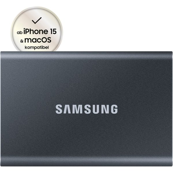 Samsung T7 externe SSD (2 TB) 3,5" 1050 MB/S Lesegeschwindigkeit, 1000 MB/S Schreibgeschwindigkeit