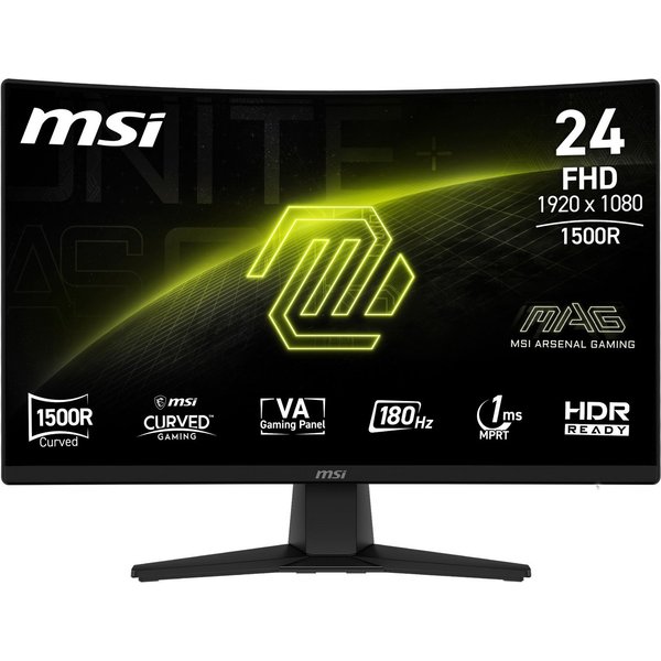 MSI MAG 242C Gaming-Monitor (59,9 cm/24 ", 1920 x 1080 px, Full HD, 1 ms Reaktionszeit, 180 Hz, VA LED, neigbar)