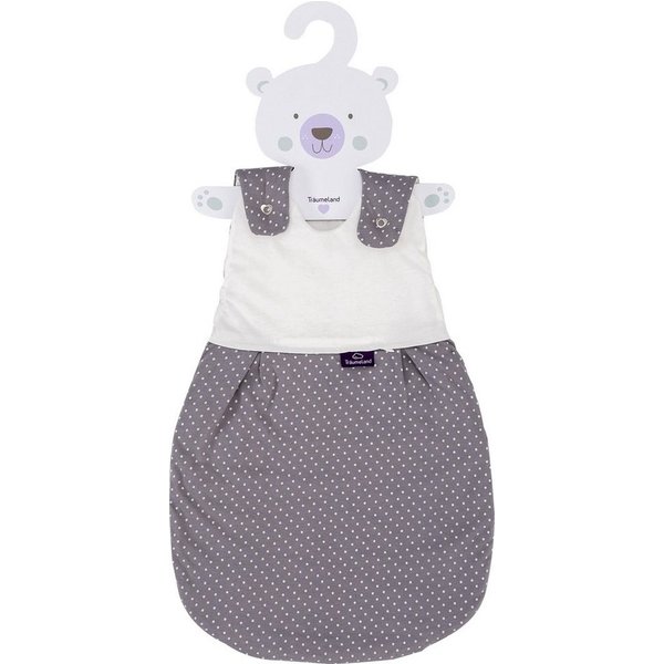 Träumeland Babyschlafsack Außenschlafsack Pünktchen grau (1 tlg)