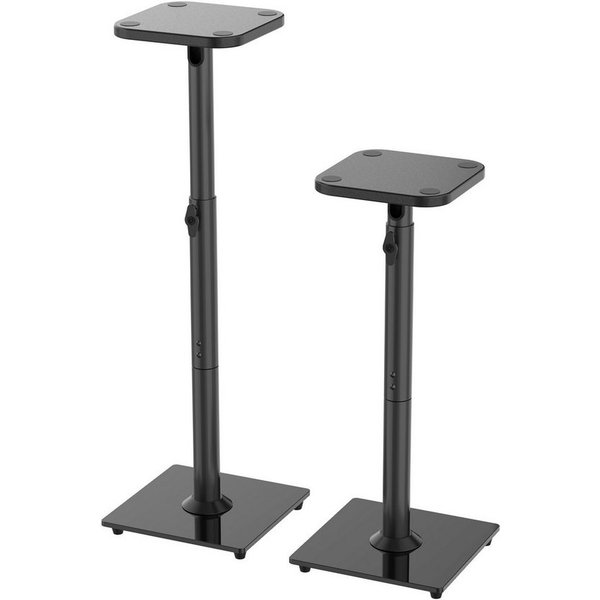 relaxdays Lautsprecherständer Verstellbare Lautsprecherständer 2er Set, (2-tlg., schwarz)