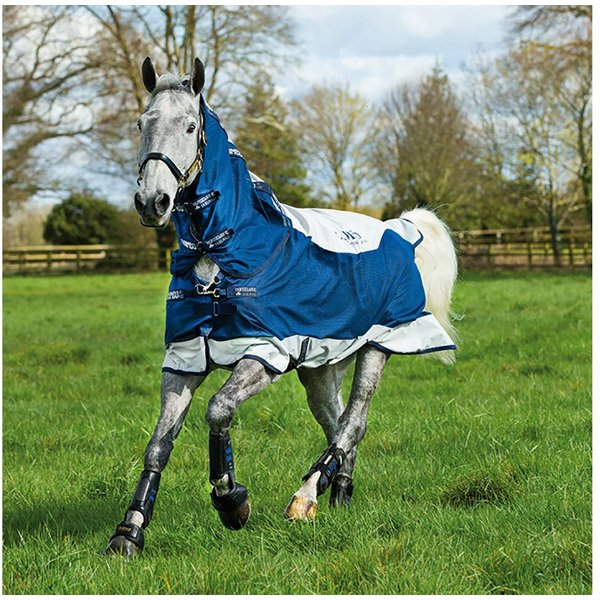 Horseware Pferde-Regendecke Horseware Rambo Summer Series Turnout 0g - Navy/Grey