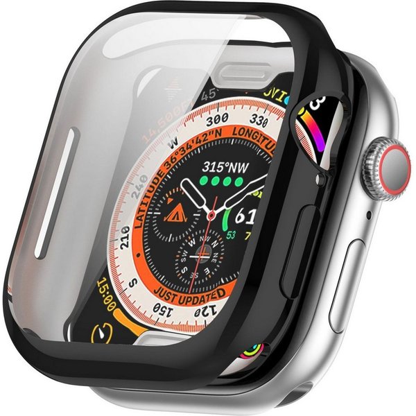 Wigento Smartwatch-Hülle Für Apple Watch Series 11 / 10 46mm Full Cover TPU Hülle Schwarz, Full TPU Schutzhülle, nahtlose Passform